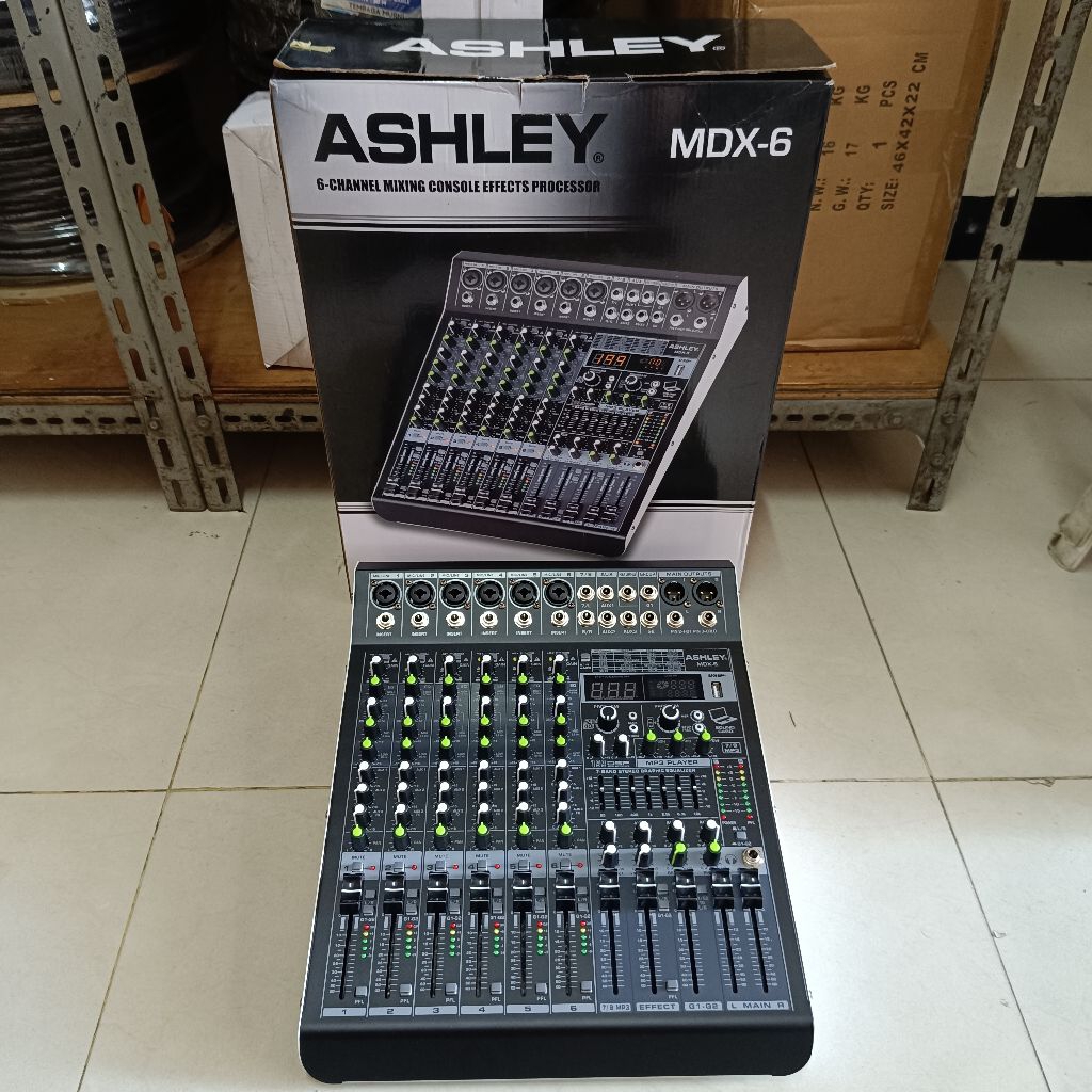 Mixer Audio 6 channel Ashley MDX 6 Original Ashley MDX6 Mixer Ashley MDX-6 Original Ashley