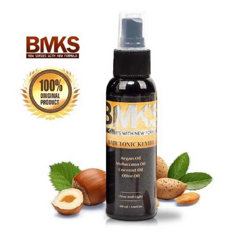 Hair Tonik Rambut Rontok Penumbuh Penyubur Rambut Ampuh Bmks Hair Tonic Kemiri BPOM 100 ML