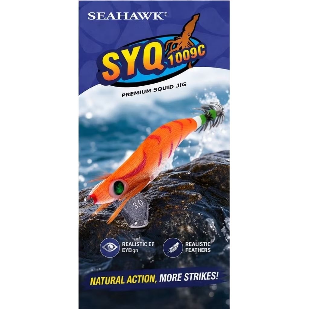 SEAHAWK Umpan Pancing Cumi Yashita 1009C - Premium Squid Jig
