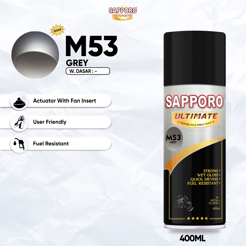 Sapporo Ultimate M53 Grey / Sapporo Ultimate / Cat Semprot / Cat Aerosol Terbaik / Sapporo Spray / S