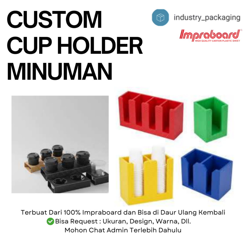 Custom Cup Holder Minuman Dari Impraboard // BEBAS REQUEST