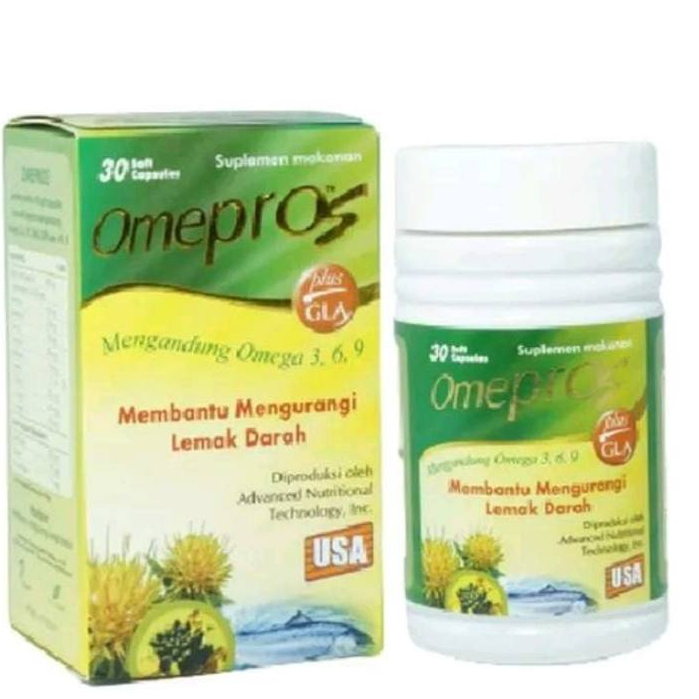 Omepros 1 Botol isi 30 Soft Capsul/ Minyak Ikan