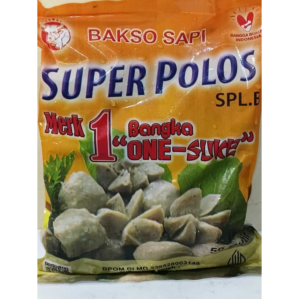 Bakso Sapi Super Polos Bangka Isi 50 - Frozen Food Baso Daging Sapi Kenyal Halal
