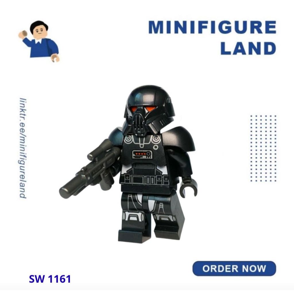 Lego Minifigure - sw1161 - Dark Trooper (ACC+)