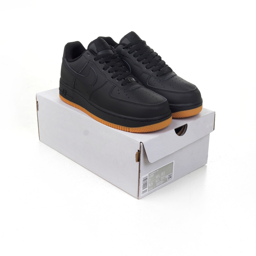 (VLTAVN) Sepatu Sneakers Nike Air Force 1 Low Black Gum