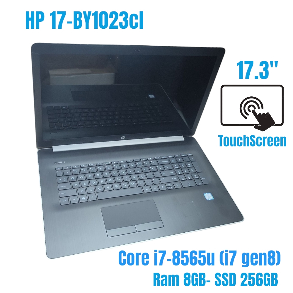 Laptop HP 17-BY1023cl Core i7-8565u gen 8 Ram 8GB SSD 256GB Touchscreen 17.3 inch nbhp79t