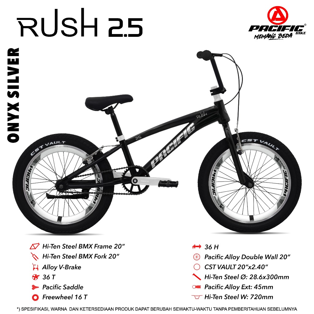 Sepeda Anak Bmx 20 inch Pacific Rush 2.5  BMX 20 Inch Pacific Rush Black Gold