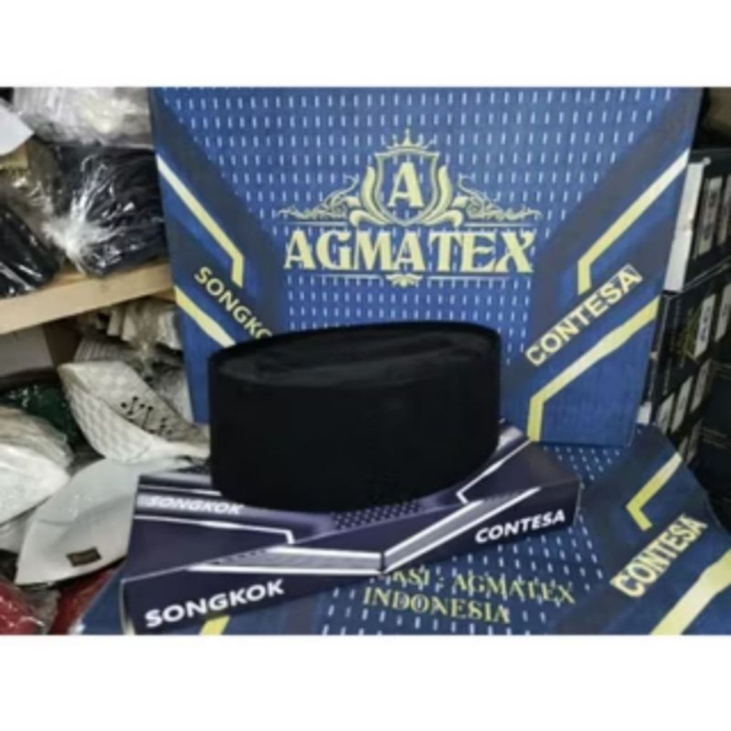 Songkok peci AGMATEX AC hitam super premium Quality