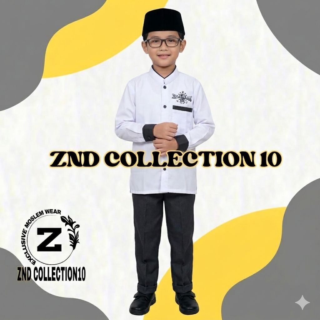 Baju koko anak laki laki baju muslim anak Nu koko anak setelan kobata (koko NU anak)