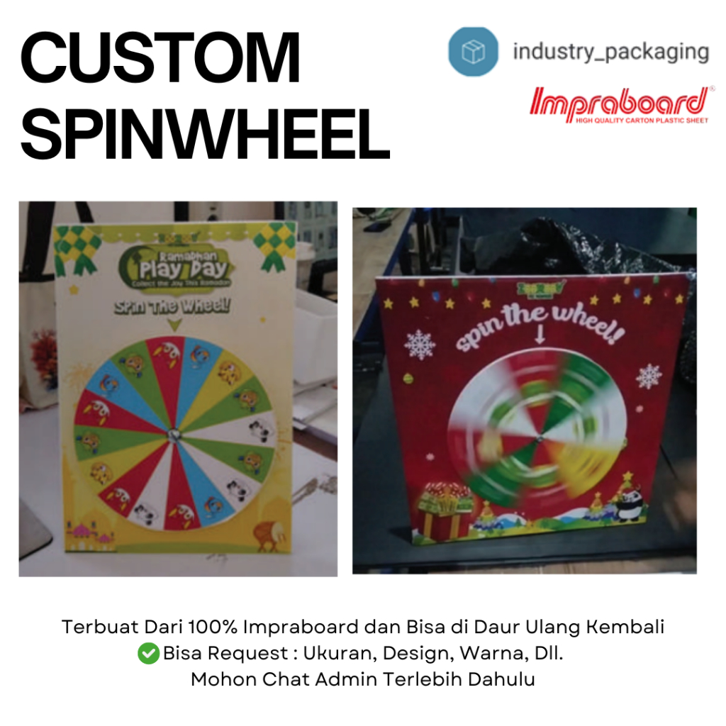 Custom Spinwheel Impraboard // BEBAS REQUEST