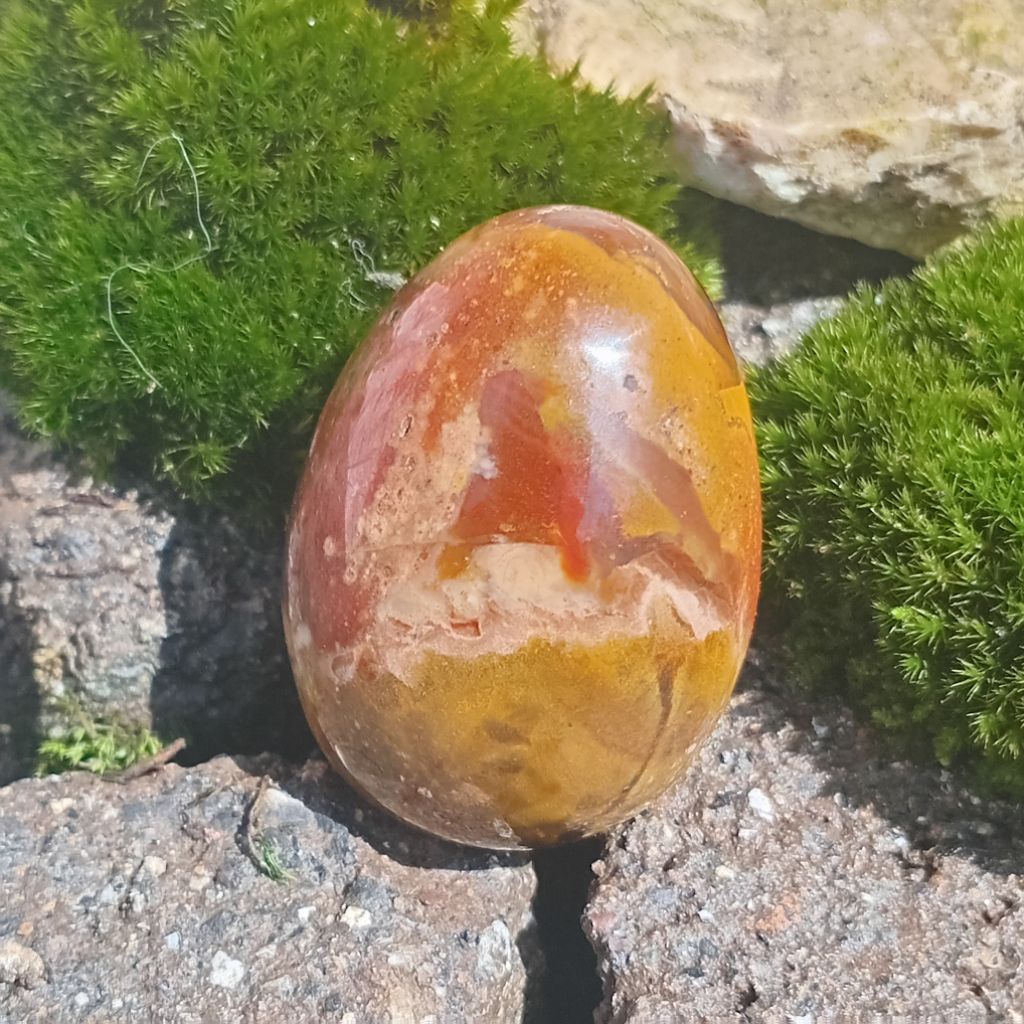 batu pancawarna bentuk telur egg stoone antik