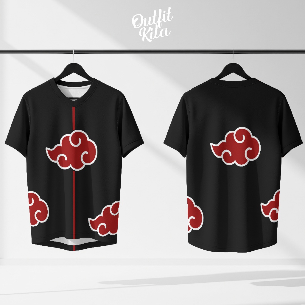 Akatsuki Naruto Anime Cosplay Jersey Kaos