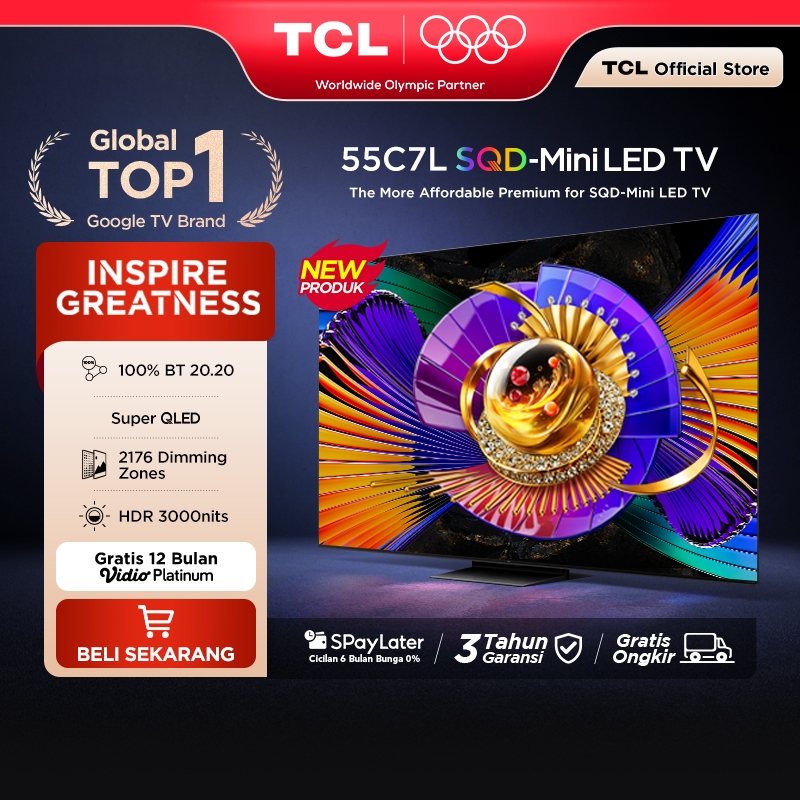 TCL 4K QD-Mini LED TV 50 Inch C6KS - High HDR Brightness - Dolby Vision & Atmos - IMAX Enhanced - 14