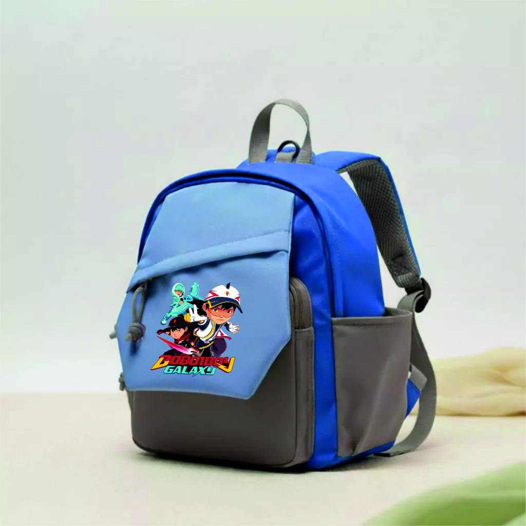 CAPILARI - Tas Ransel Tas Anak Sekolah PAUD TK Motif Boboiboy Galaxy Blaze Bahan Tebal Ringan, Empuk
