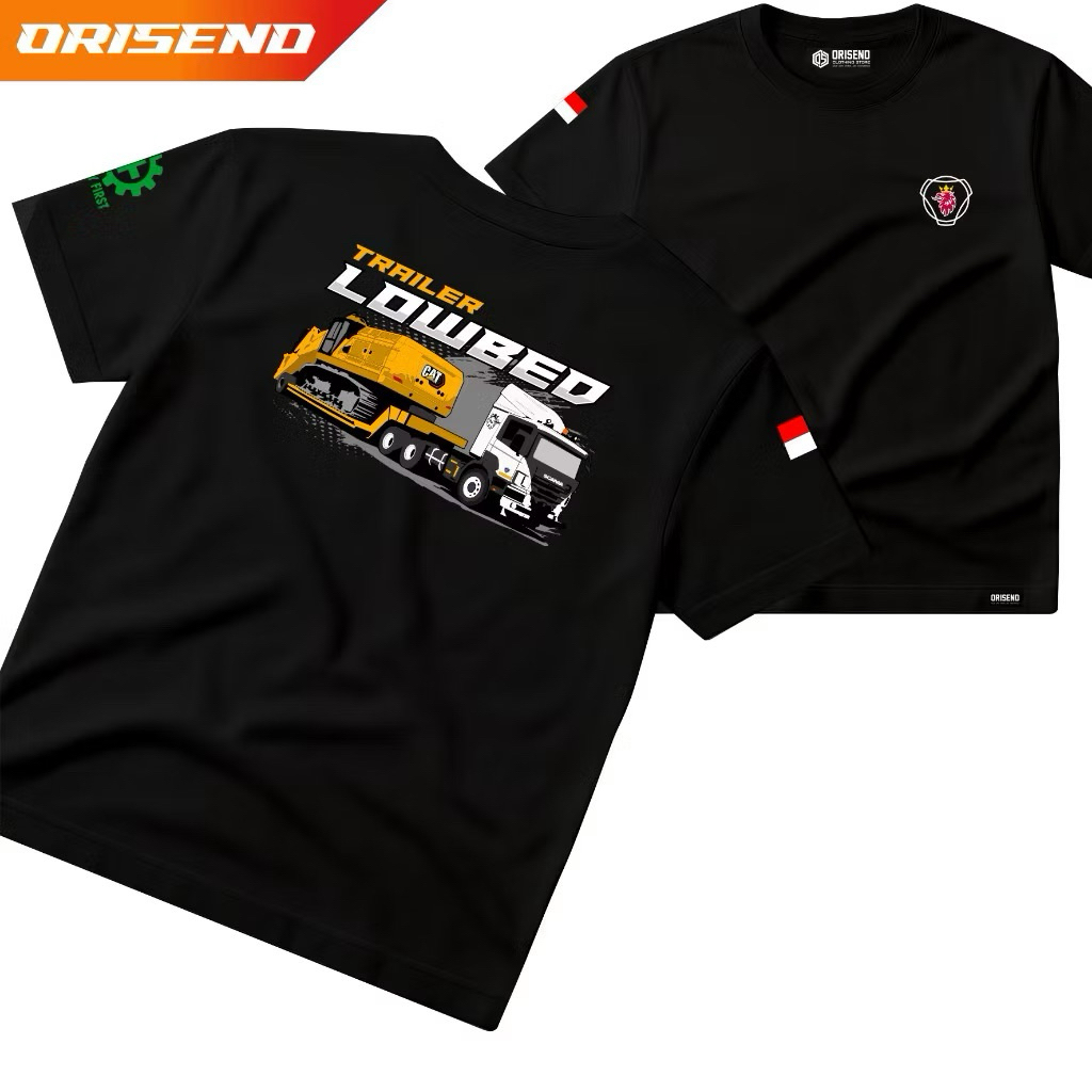 Kaos Trailer Lowbed || Mobil Container