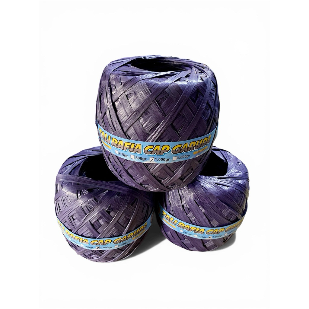 Tali rafia Cap garuda 1 kg full warna ungu