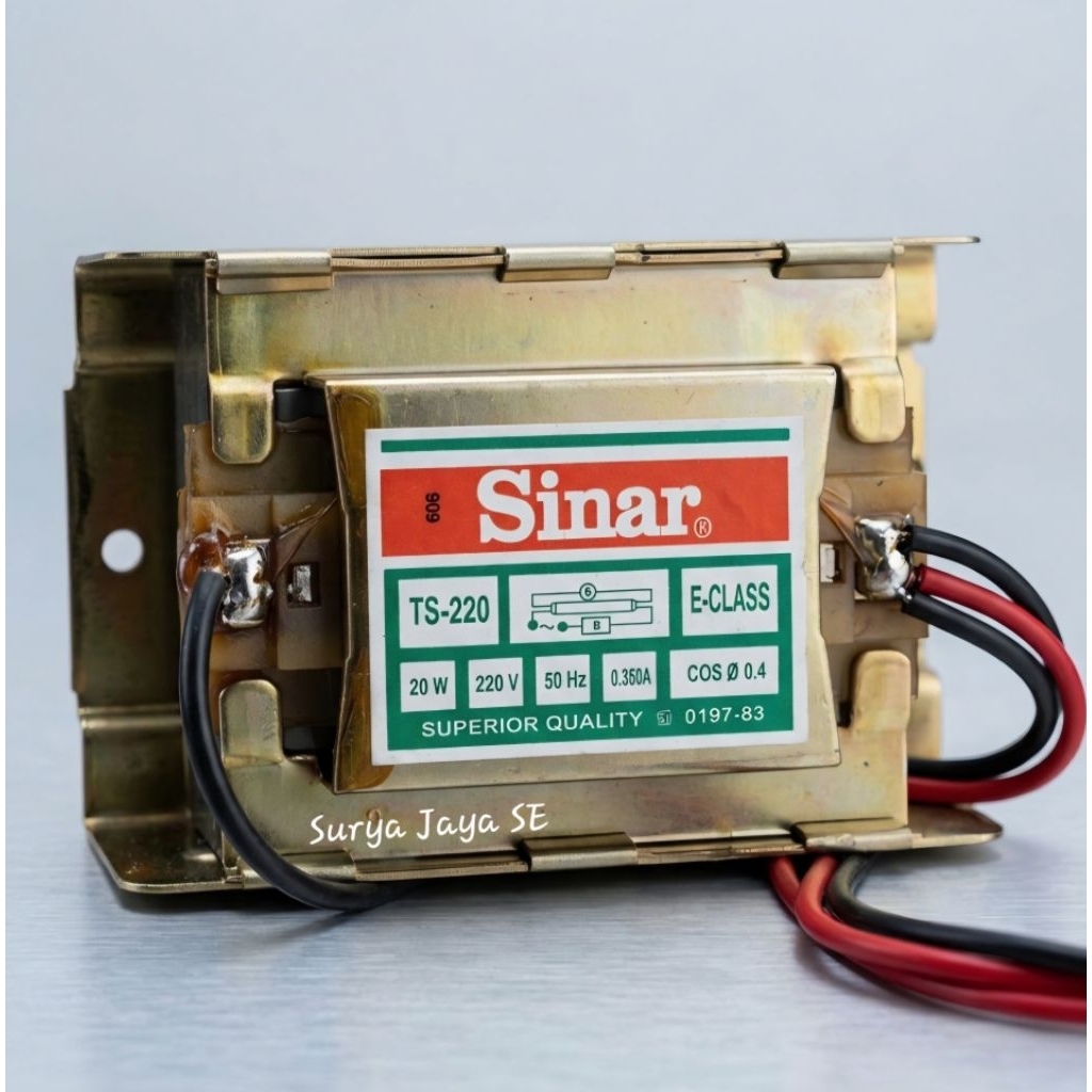 Trafo Ballast Lampu TL 20 Watt Sinar