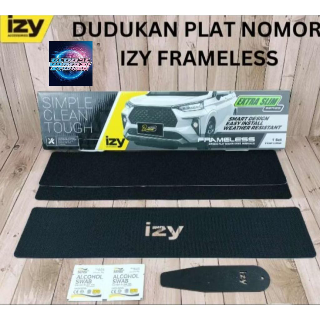 Dudukkan Plat BK mobil Izy Extra Slim