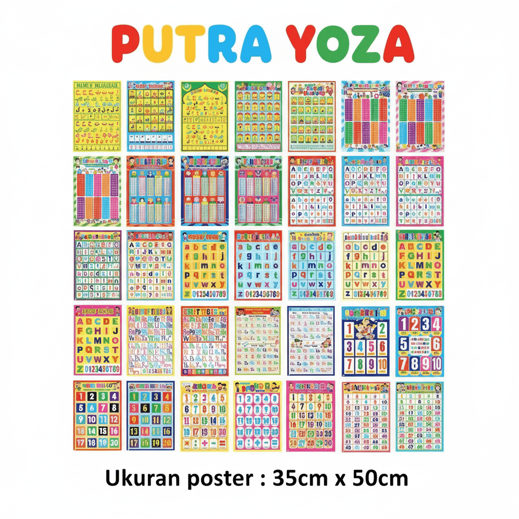 (1 PCS)POSTER EDUKASI ANAK BELAJAR LENGKAP/POSTER DINDING EDUKASI ANAK LENGKAP BERBAGAI MACAM POSTER