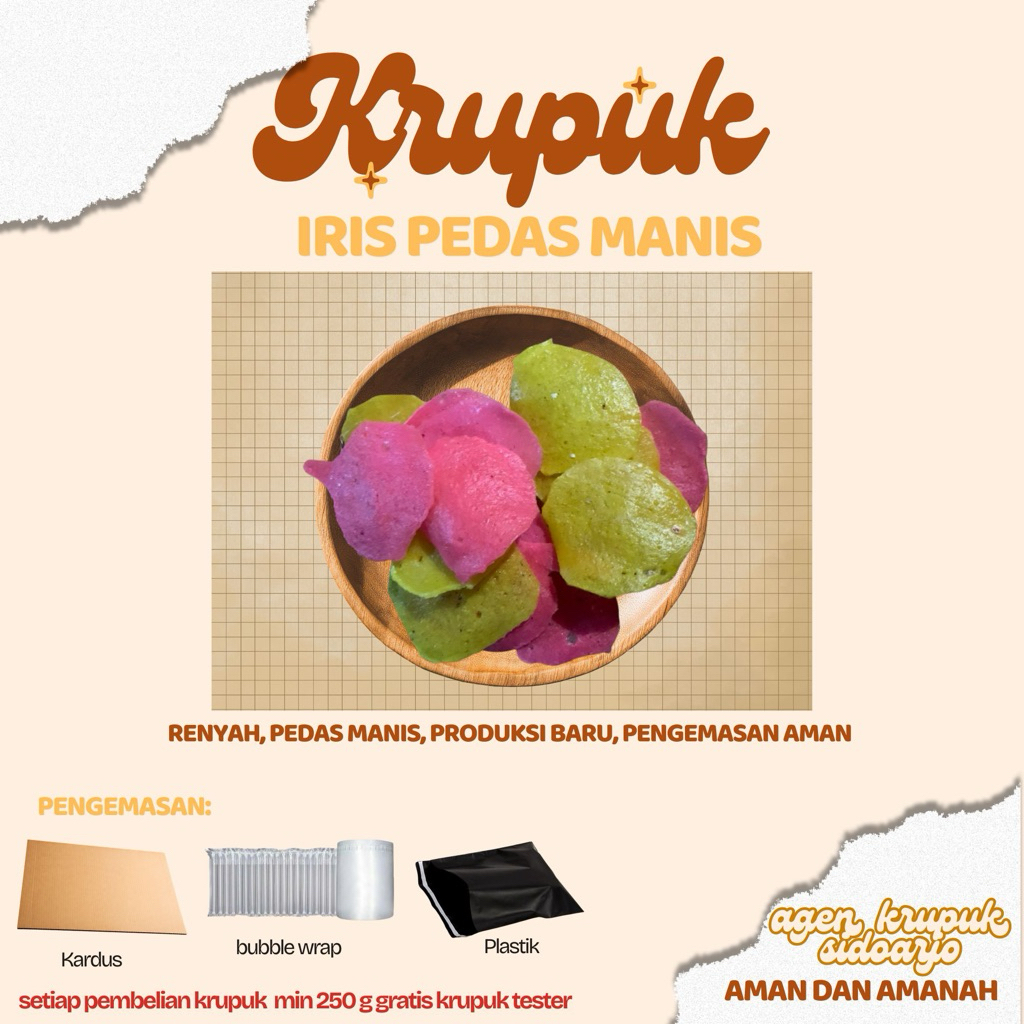 krupuk irish pedas manis/krupuk ecer/krupuk pasir/krupuk pasir pedas manis