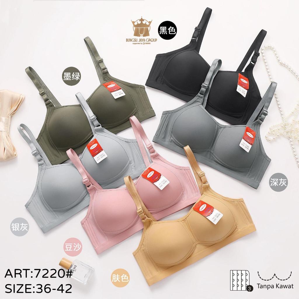 (Promo 2pc 3pc) Bh Oreo Art 7220 Silky Soft Bra Busa Tipis Tanpa Kawat Cup B Kait 3 Wanita Dewasa