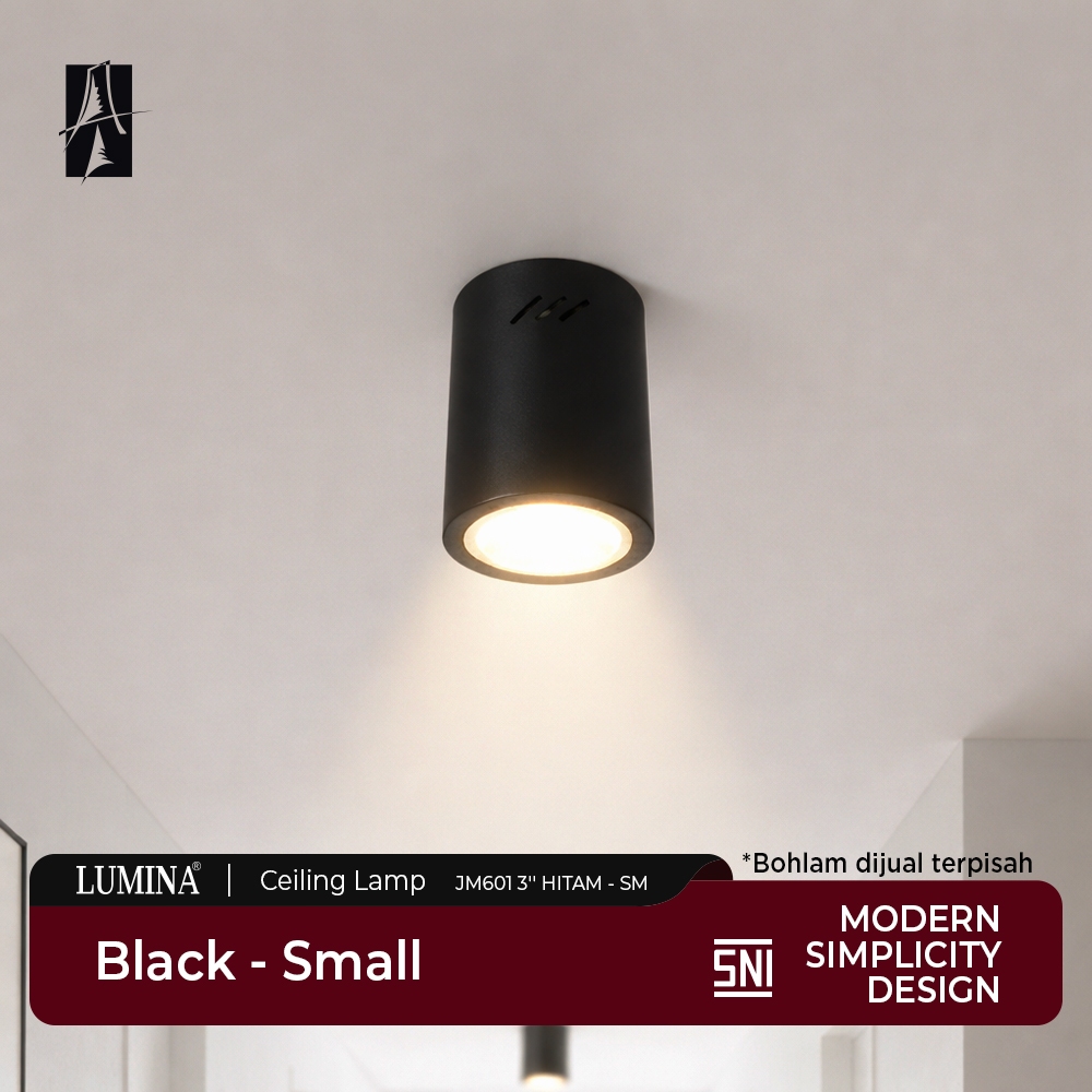Lumina - Lampu Sorot Downlight Surface Silinder Hitam Putih Ceiling Lamp Minimalis Besi Aluminium Fi