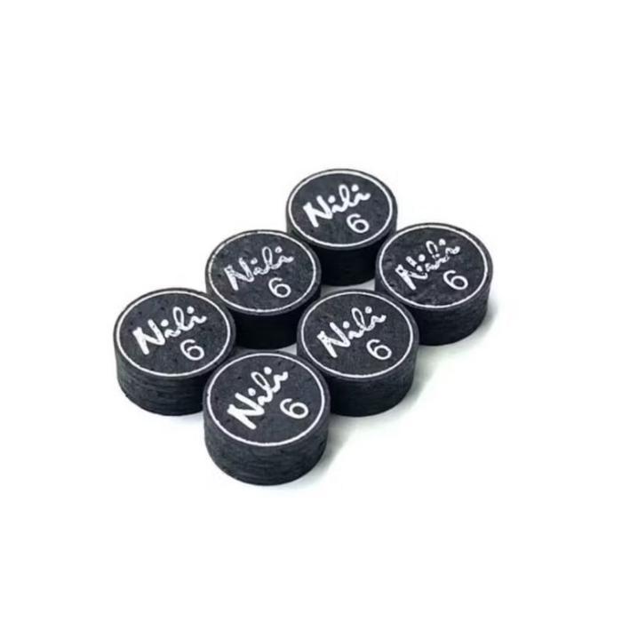 Nili Cue Tip Master Tip Billiard Nili Black - 14 mm Medium Laminated - cue tip hitam biliard