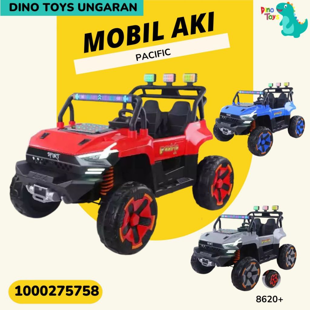 MOBIL AKI ANAK PJ-8620+ BAN KARET EVA PJ 8620 MOBIL AKI PACIFIC DINO TOYS UNGARAN