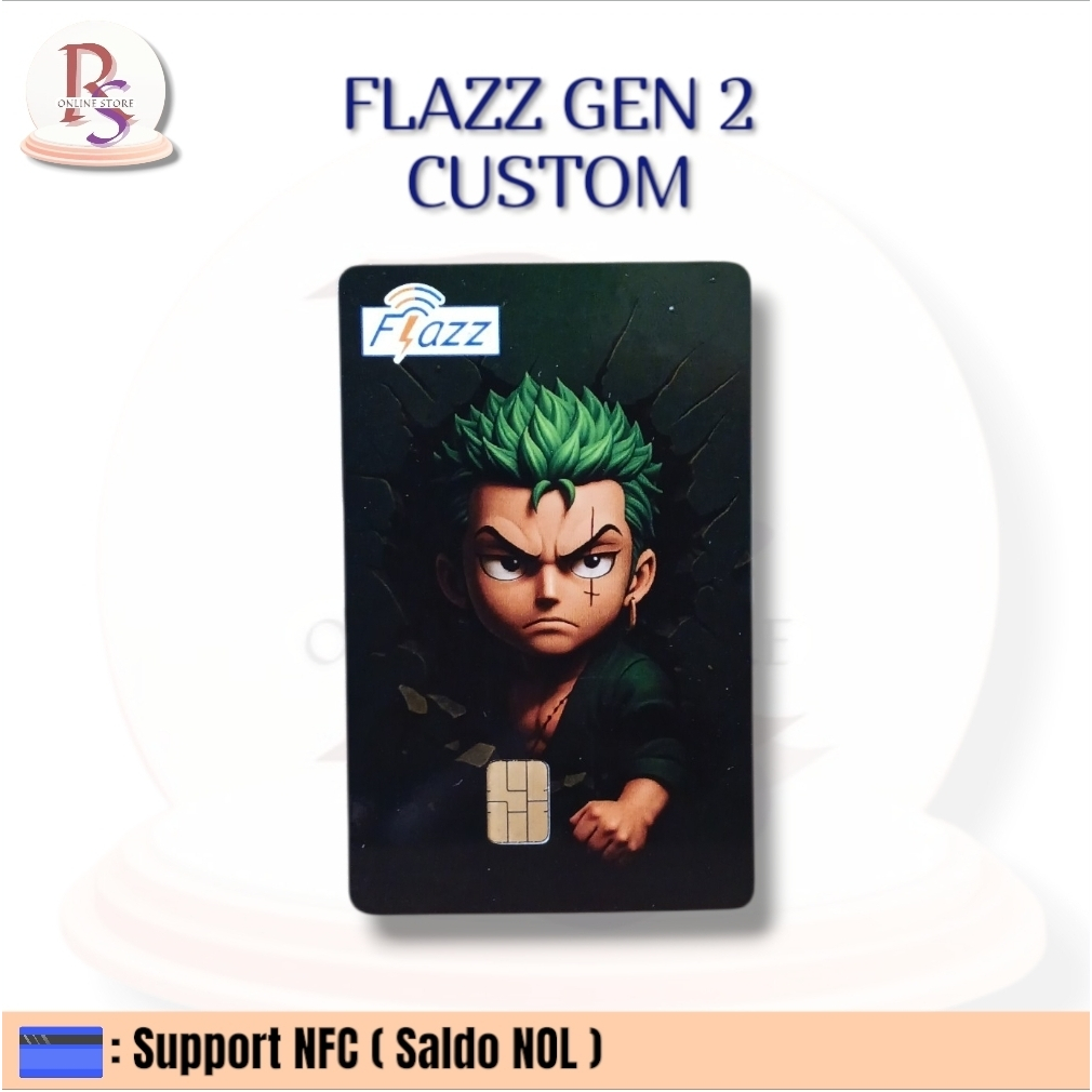KARTU ETOLL FLAZZ BCA GEN 2 CUSTOM - ZORO ONE PIECE [CHIBI]