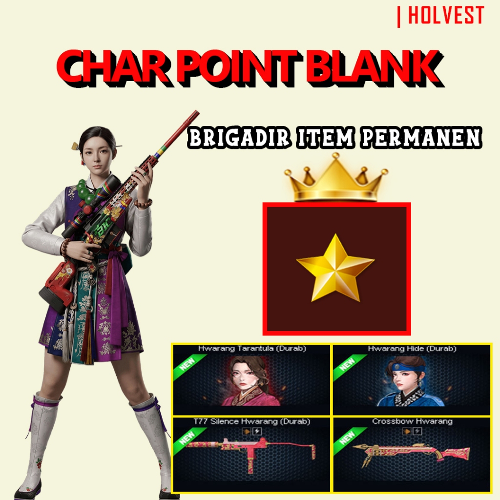 CHAR POINTBLANK / CHAR PB - BRIGADIR T77 HWARANG FULL TITLE | DATA POLOS | AKUN POINTBLANK | GAME PC