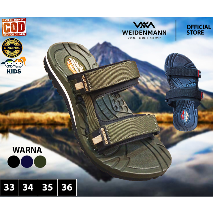 Officia Weidenmann Weidenman Montana kids Sandal anak laki laki outdoor Karet Hiking casual original