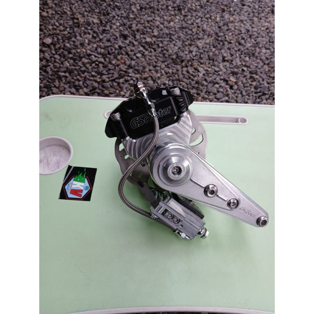 Adaptor discbrake cakram set fork 3 vespa super sprint vnb vbb gs scooter