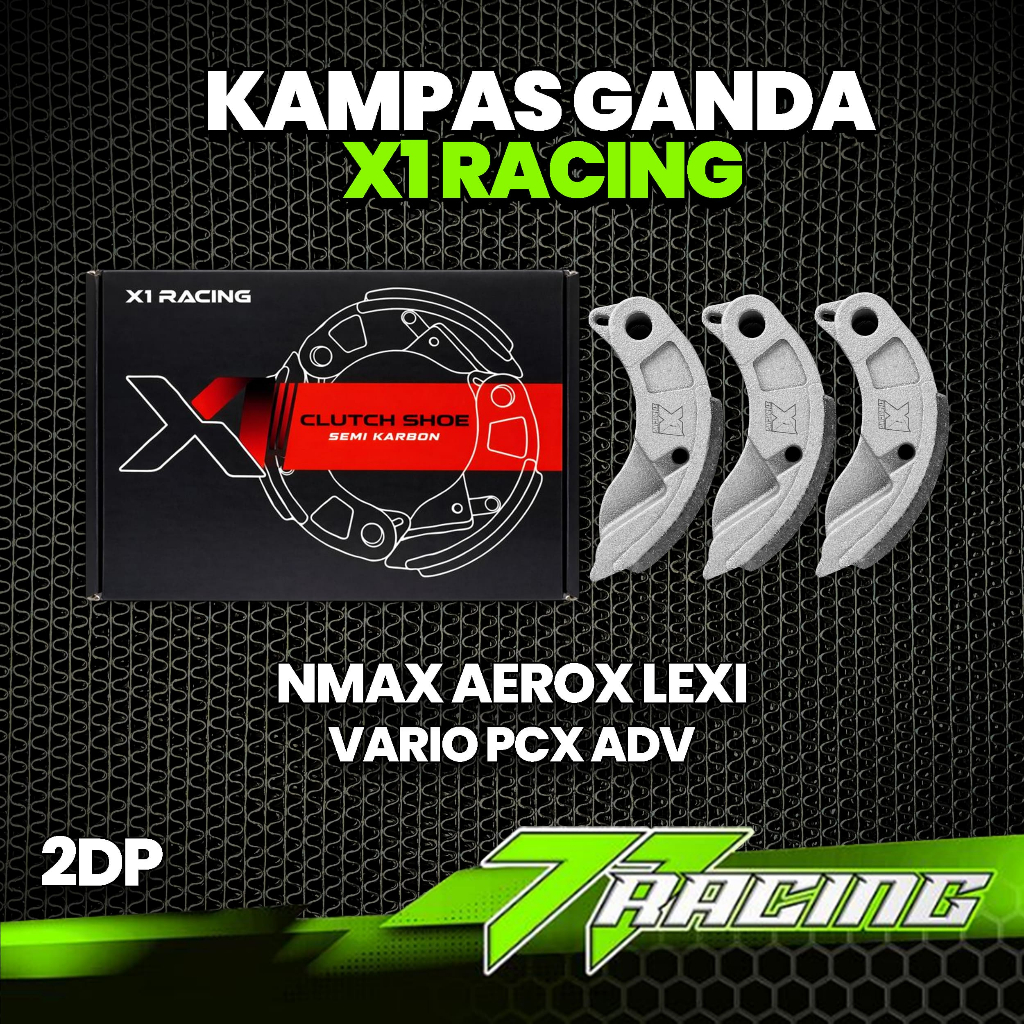 2DP Kampas Ganda Semi Karbon Nmax Vario PCX Kampas Ganda NMAX-PNP Vario Racing 2DP-Kampas Ganda X1 R