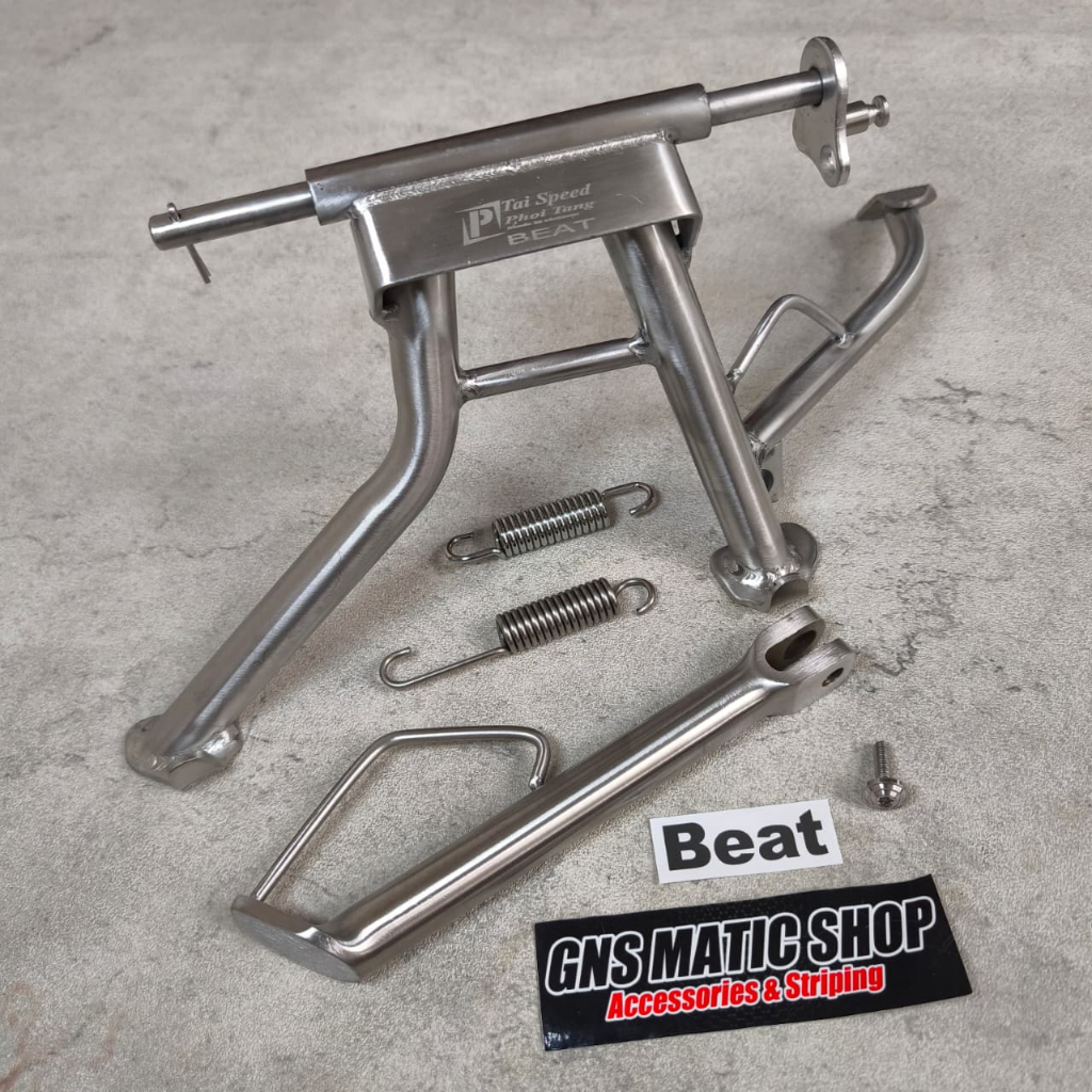 Standar 14 Steinless inox original Standar tengah dan samping inox Scoopy beat vario ukuran 14 Stand