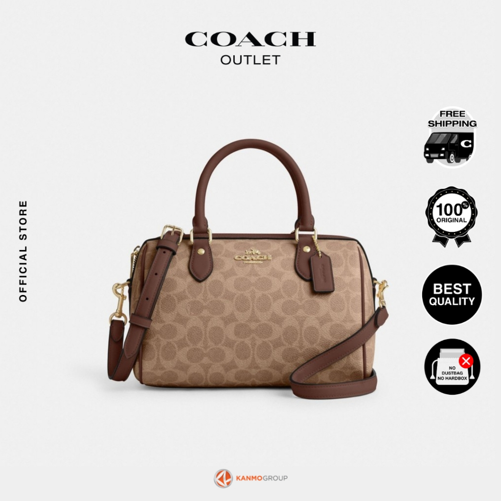 Coach Rowan Satchel In Signature Canvas - Tas Wanita