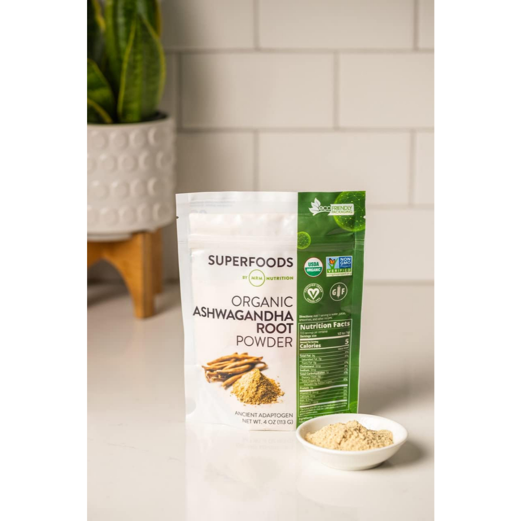 MRM Nutrition Organic Ashwagandha Root Powder 4 oz 113 g