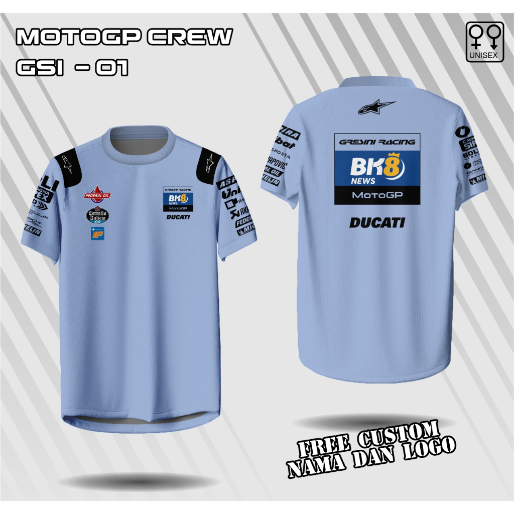 jersey motogp team ducati baju motogp gresini racing kaos team ducati