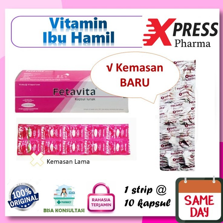 XPRESS  1 strip Fetavita Kapsul Vitamin Ibu Hamil Nutrisi Feta Vita fetafita Vetavita Vetafita