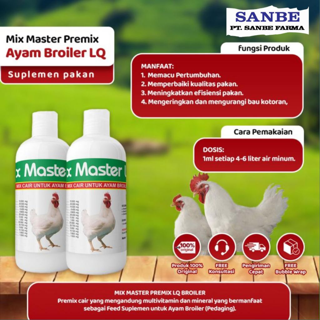 Mix Master LQ Broiler - premix cair untuk ayam broiler