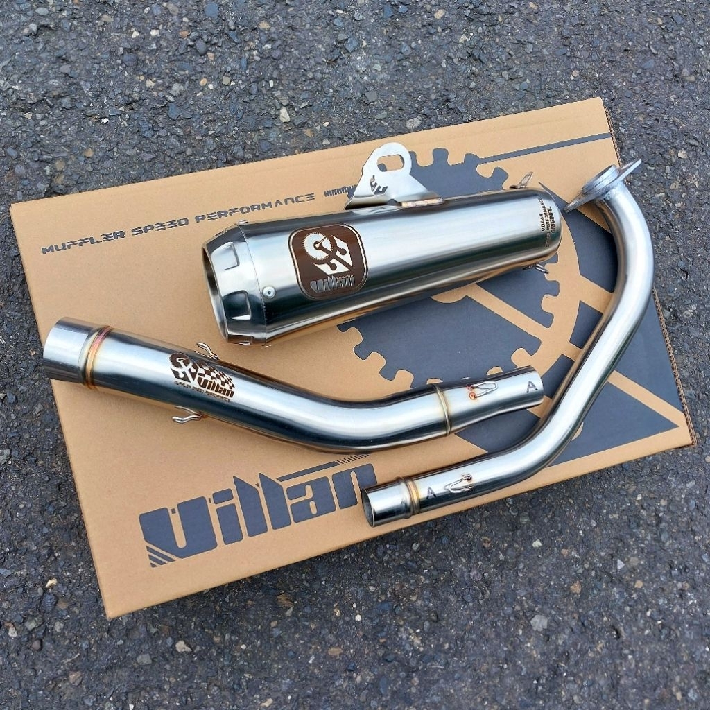 KNALPOT VILLAN PRO1 R15 CBR150r GSX150 FU SONIC MT15 XSR155 CB150r