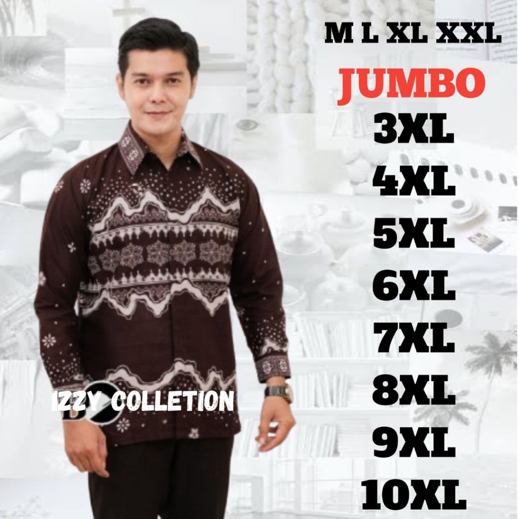 Batik pria jumbo | kemeja batik pria lengan panjang Big size