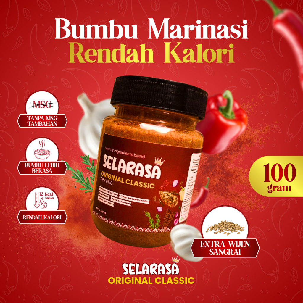Selarasa Dry rub - bumbu marinasi instant - 100 gram - bumbu dry rub daging - bumbu seasoning