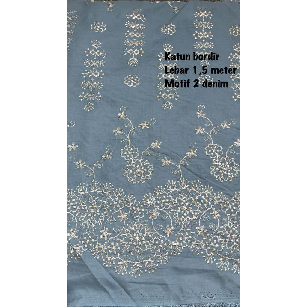 COD bahan kain Katun Bordir Luffi | kain katbol meteran | kain katun bordir | kain sarimbit keluarga