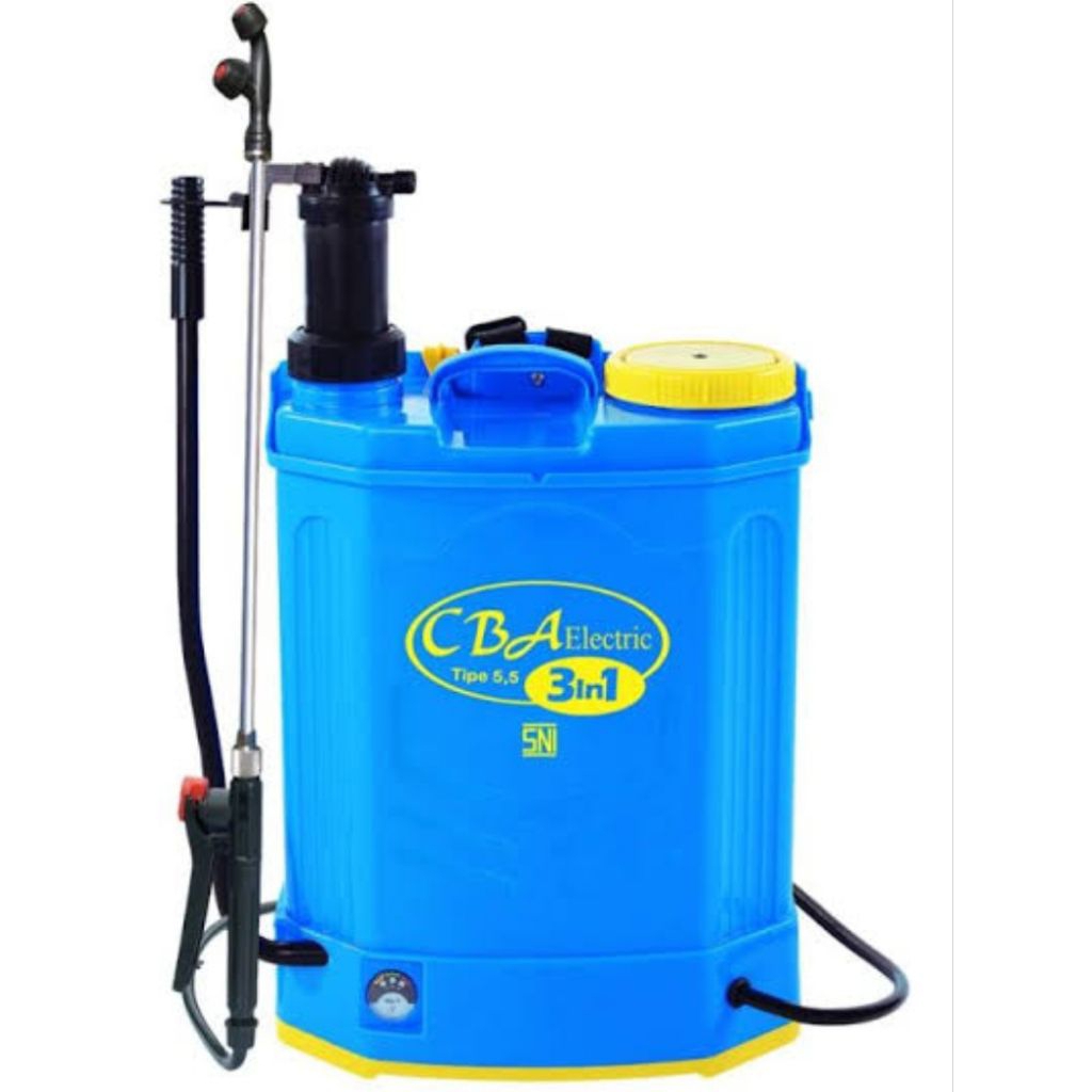 Sprayer Elektrik 16 Liter CBA 3 in 1 - Desain Elegan, Baterai Rechargeable, Nozzle Multifungsi