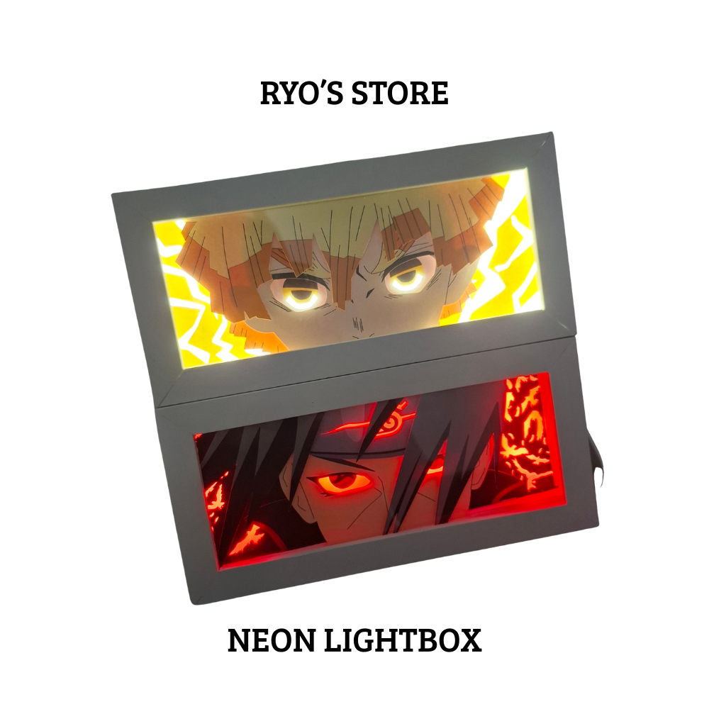 [PRELOVED] Lampu LED Anime Lightbox 3D Itachi Uchiha - Zenitsu Demon Slayer