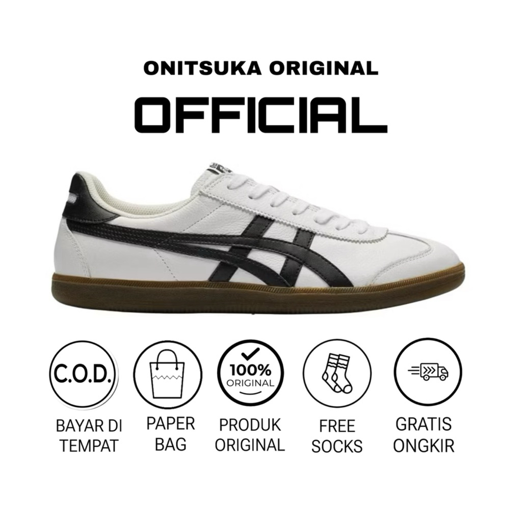Sepatu Onitsuka Tiger Tokuten White Black Sepatu Pria/ Sepatu Wanita/ Sepatu Sneakers