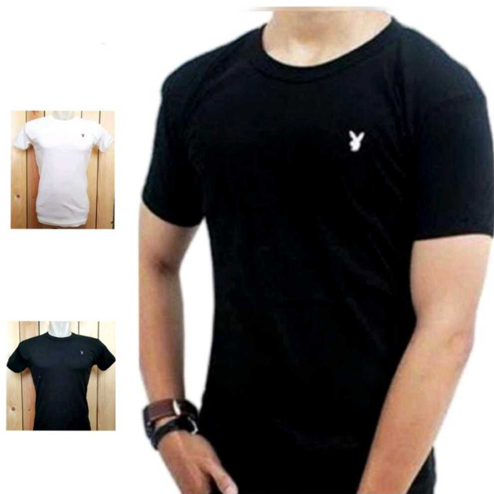 KAOS LOGO BORDIR / BAJU LOGO BORDIR / KAOS LOGO / PLAYBOY OBLONG ROUND NECK KAOS DALAM /PLAYBOY OBLO
