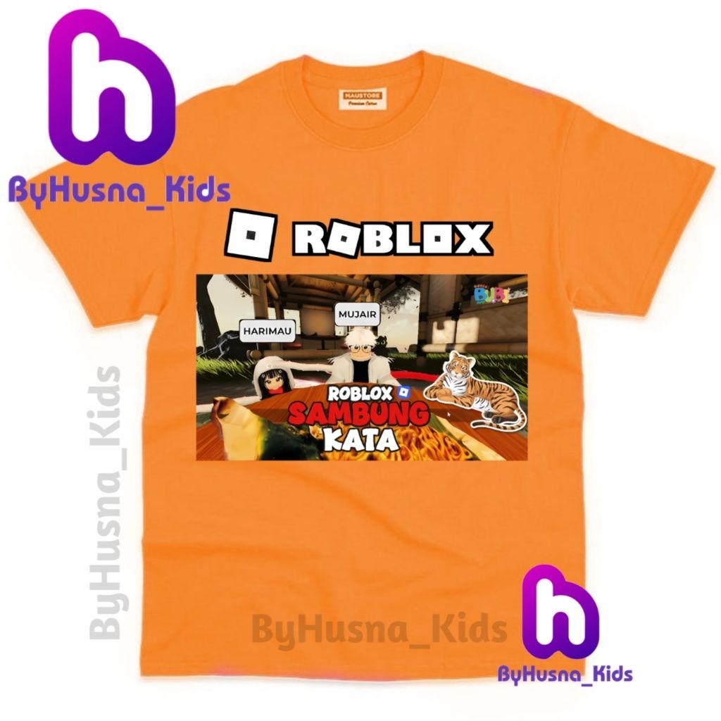 BAJU ANAK KAOS ANAK ROBLOX SAMBUNG KATA ANAK COWO CEWE