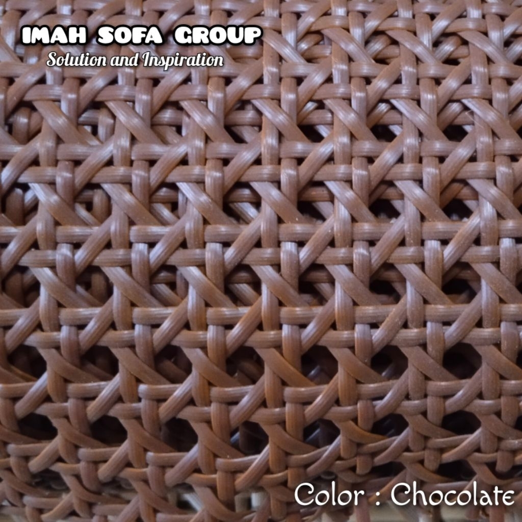 Webbing Rotan Sintetis Coklat | Anyaman Lembaran Rotan Sintetis