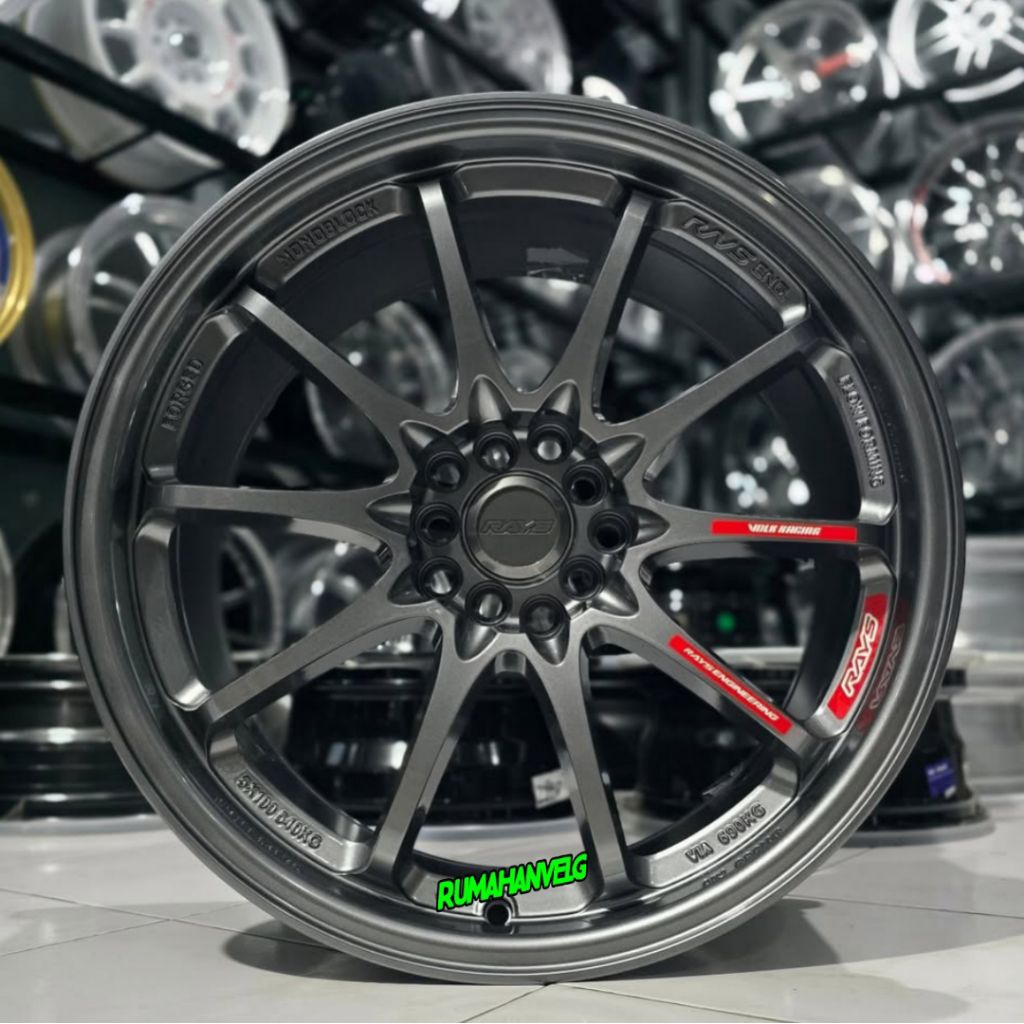 velg ce28 GUNMETAL POLIS ring 18 pcd 5x114,3 lebar 8,5 velg r18 pnp Innova reborn venturer reborn ze